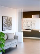 Перегородка с тумбой  для зонирования комнаты. Ширина модуля 60 см- можно набрать любую ширину. перегородка с тумбой 2500*600*300 белый