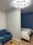 Перегородка  2700*1500 с креплением в стену и пол. Для помещений с натяжными потолками. перегородка реечная 2700*1500 белый