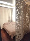 Ширма высокая перегородка для зонирования комнаты. Перегородка ажурная для салона красоты . Размер 220 см высота *150см ширина. Цвет белый ширма альберо 2200*1500 белый