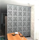 Декоративная подвесная модульная перегородка для зонирования комнаты. Потолочное крепление. Высота 240 см ширина 200 см. Цвет серый. Ширма для комнаты. подвесная потолок 2400*2000 ромбы серый хдф