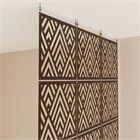 Декоративная подвесная модульная перегородка для зонирования комнаты. Потолочное крепление. Высота 240 см ширина 200 см. Цвет венге. Ширма для комнаты. подвесная потолок 2400*2000 ромбы венге хдф