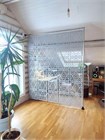 Декоративная подвесная модульная перегородка для зонирования комнаты. Настенное крепление. Высота 250 см ширина 200 см. Комплект 30 квадратов+крепеж. Ширма для комнаты. подвесная стена ромбы 2500*2000 серый