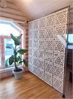 Декоративная подвесная модульная перегородка для зонирования комнаты. Настенное крепление. Высота 230 см ширина 197 см. Комплект 30 квадратов+крепеж. Ширма для комнаты. подвесная стена ромбы 2300*1970 белый