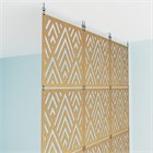 Ширма перегородка для зонирования комнаты. Подвесная. Потолочное крепление. Высота 240 см ширина 120 см. Комплект 18 квадратов+крепеж. Ширма для комнаты. подвесная потолок ромбы 2400*1200 хдф без отделки