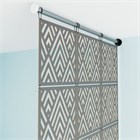 Декоративная подвесная модульная перегородка для зонирования комнаты. Настенное крепление. Высота 250 см ширина 40 см. Цвет серый. Ширма для комнаты. подвесная стена 2500*400 ромбы серый хдф-1