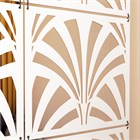 Декоративная подвесная модульная перегородка для зонирования комнаты. Потолочное крепление. Высота 240 см ширина 200 см. Комплект 30 квадратов+крепеж. Ширма для комнаты. подвесная потолок 2400*2000 веер белый