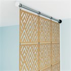 Ширма перегородка для зонирования комнаты. Подвесная. Настенное крепление. Высота 250 см ширина 40 см. Комплект 6 квадратов+штанга. Ширма для комнаты. подвесная стена ромбы 2400*400 хдф без отделки