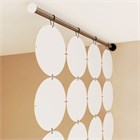 Перегородка для зонирования комнаты. Перегородка подвесная . Размер 2600* 680 мм- 16 панелей +комплект НАСТЕННОГО крепления. подвесная стена круги 2500*600 белый хдф