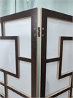 Ширма перегородка для зонирования комнаты. Раскладная перегородка для салона красоты. Размер 175см высота *150см ширина квадро 150 венге ткань белая