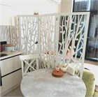 Ширма перегородка для зонирования комнаты. Белая. Высота 175 см ширине 200 см. олмо-200 белая