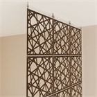 Ширма перегородка для зонирования комнаты. Подвесная. Потолочное крепление. Цвет венге. Высота 240 см ширина 120 см. Комплект 18 квадратов+крепеж. Ширма для комнаты. подвесная потолок 2400*1200 кристалл венге-1