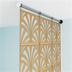 Ширма перегородка для зонирования комнаты. Подвесная. Настенное крепление. Высота 250 см ширина 40 см. Комплект 6 квадратов+штанга. Ширма для комнаты. подвесная стена веер 2500*400 хдф без отделки-1