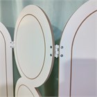 Ширма для комнаты ажурная. Перегородка для зонирования комнаты. Перегородка для зонирования салона красоты.Модель "Ovale" 175*160 см овал-160-1