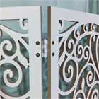 Ширма перегородка для зонирования комнаты. Недорого . Модель Павлин . Размер 175см высота *100см ширина ширма 100 павлин белый-1