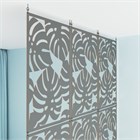 Перегородка модульная подвесная для зонирования комнаты . Материал - ХДФ . Потолочное крепление. Ширина 50 см . подвесная монстера потолок 2400*500 серый-1