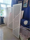 Ширма перегородка для зонирования комнаты. Реечная . Модель Геометрия. Размер 175см высота *200 см ширина ширма геометрия 200 белый-1