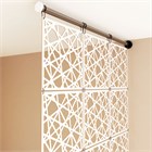 Ширма перегородка для зонирования комнаты. ПВХ . Настенное крепление. Высота 240 см ширина 40 см. Комплект 6 квадратов . Ширма для комнаты. подвесная кристалл стена 2400*400  ПВХ белый-1