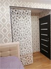 Ширма перегородка для зонирования комнаты. Подвесная. Потолочное крепление. Высота 240 см ширина 80 см. Комплект 12 квадратов+крепеж. Ширма для комнаты. подвесная потолок 2400*800 кристалл белый хдф-1