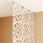 Ширма перегородка для зонирования комнаты. Подвесная. Потолочное крепление. Высота 240 см ширина 80 см. Комплект 12 квадратов+крепеж. Ширма для комнаты. подвесная потолок 2400*800 кристалл белый хдф-1