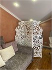 Ширма перегородка для зонирования салона красоты. Модель "Драконы" . размер 175*150 см дракон-150 белый-1