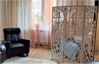Ширма перегородка для зонирования комнаты. Недорого . Модель Жар Птица. Размер 175см высота *150см ширина Жарптица 150 белый-1
