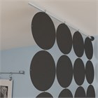 Перегородка для зонирования комнаты. Перегородка подвесная . Размер 2500* 1500 мм- 40 панелей +комплект НАСТЕННОГО крепления. подвесная круги стена 2500*1500 черный-1