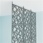 Перегородка ширма для зонирования комнаты. Настенное крепление. Высота 250 см ширина 80 см. Комплект 12 квадратов+крепеж. Подвесная. подвесная кристалл стена 2500*800 серый-1