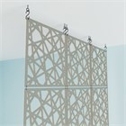 Перегородка ширма для зонирования комнаты. Потолочное крепление. Высота 240 см ширина 80 см. Комплект 12 квадратов+крепеж. Подвесная. подвесная кристалл потолок 2400*800 серый-1