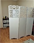 Ширма перегородка для зонирования комнаты. Высота 175 см ширина 150 см. Цвет белый. Ширмы перегородки для зонирования комнаты, салона красоты. Мистеро-150 белый-1