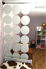 Перегородка для зонирования комнаты. Перегородка подвесная . Размер 2500* 900 мм- 24 панели +комплект НАСТЕННОГО крепления. подвесная стена круги 2500*900 белый хдф-1