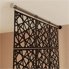 Перегородка подвесная для зонирования комнаты . Для подвесных потолков. Размер 2500* 800 мм- 12 панелей +комплект для настенного крепления. кристалл стена 2500-800 черный-1