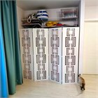 Ширма перегородка для зонирования комнаты. Размер 175см высота *200см ширина ширма квадро 1750*200 белый