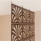 Декоративная подвесная модульная перегородка для зонирования комнаты. Потолочное крепление. Высота 240 см ширина 40 см. Комплект 6 квадратов+крепеж. Ширма для комнаты. подвесная потолок 24400*400 веер венге-1