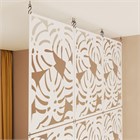 Перегородка модульная подвесная для зонирования комнаты . Материал -ХДФ. Крепление в потолок. Размер 2400* 500 мм- 3 панели +комплект крепления в потолок подвесная монстера потолок 2400-500 белый-1