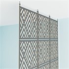 Ширма перегородка для зонирования комнаты. Подвесная. Потолочное крепление. Высота 240 см ширина 80 см. Цвет серый . Ширма для комнаты. подвесная потолок 2400*800 ромбы серый хдф 1