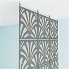 Декоративная подвесная модульная перегородка для зонирования комнаты. Потолочное крепление. Высота 240 см ширина 160 см. Ширма для комнаты. подвесная веер 2400*1600 потолок серый хдф-1