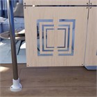 Ширма перегородка для зонирования 230*123 Крепление на стену Перегородка квадро 2300*1230 бежевый на каркасе