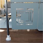 Ширма перегородка для зонирования 250*210 Крепление на стену Перегородка квадро 2500*2100 серый на каркасе