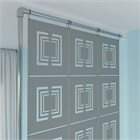 Ширма перегородка для зонирования 250*250 Крепление на стену Перегородка квадро 2500*2500 серый на каркасе