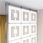 Ширма перегородка для зонирования 230*234 Крепление на стену Перегородка квадро 2300*2340 белый на каркасе