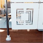 Ширма перегородка для зонирования 230*234 Крепление на стену Перегородка квадро 2300*2340 белый на каркасе