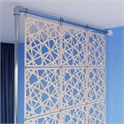 Ширма перегородка для зонирования 230*123 Крепление на стену Перегородка 230*123 кристалл бежевый на каркасе