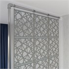 Ширма перегородка для зонирования 250*250 Крепление на стену Перегородка 250*250 кристалл серый на каркасе