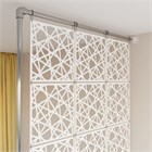 Ширма перегородка для зонирования 250*130 Крепление на стену Перегородка 250*130 кристалл белый на каркасе