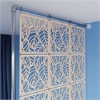 Ширма перегородка для зонирования 250*130 Крепление на стену Перегородка 250*130 листья бежевый на каркасе