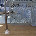 Ширма перегородка для зонирования 230*197 Крепление на стену Перегородка 230*197 листья серый на каркасе