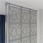 Ширма перегородка для зонирования 250*210 Крепление на стену Перегородка 250*210 листья серый на каркасе