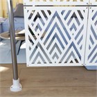 Ширма перегородка для зонирования 250*130 Крепление на стену Перегородка 250*130 ромбы белый на каркасе