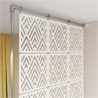 Ширма перегородка для зонирования 230*197 Крепление на стену Перегородка 230*197 ромбы белый на каркасе