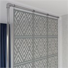 Ширма перегородка для зонирования 250*250 Крепление на стену Перегородка 250*250 ромбы серый на каркасе